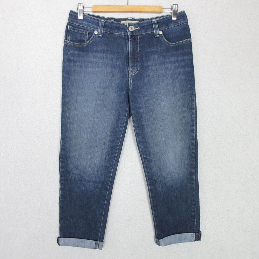 Nine West Vintage America Jeans‎ Womens 8 (32x23) Cropped Roll Cuff Stretch